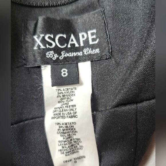 Xscape By Joanna Chen Strapless Ruched Long Mermaid Dress Black Size 8 - Picture 8 of 8